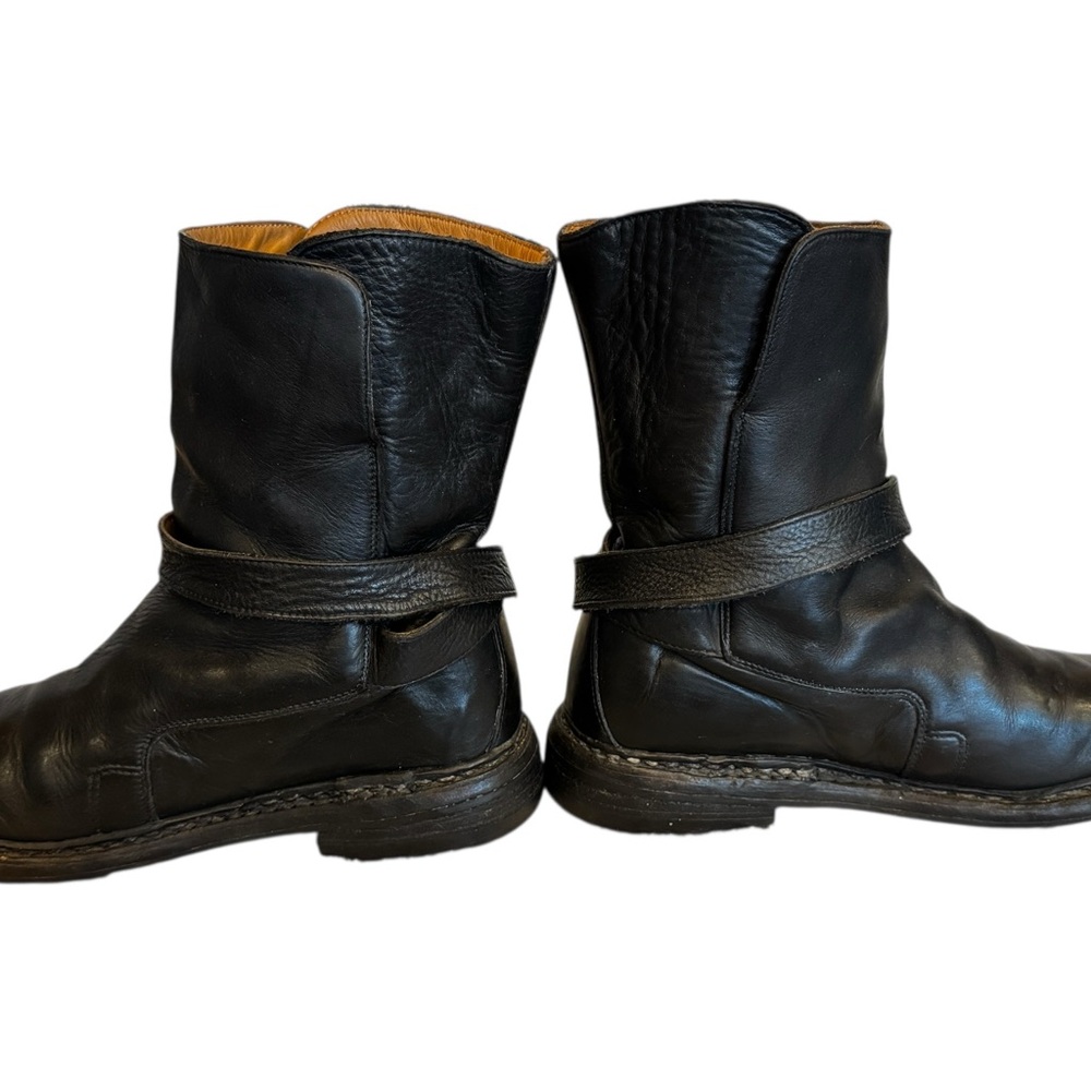 AUTHENTIC Burberry Leather Ankle Moto Boots (Vintage) - Picture 7 of 11